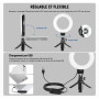 NEEWER Basics Anneau Lumineux 5" avec Mini Trépied pour Vidéoconférence,Kit Streaming à Clipser pour Moniteur,Webcam,Ordinateur 