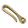 BQLZR Golden 60mm Length Rentro Solid Brass Fish Hook Key Chain U Hook Clip Holder