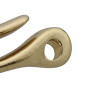 BQLZR Golden 60mm Length Rentro Solid Brass Fish Hook Key Chain U Hook Clip Holder