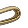 BQLZR Golden 60mm Length Rentro Solid Brass Fish Hook Key Chain U Hook Clip Holder