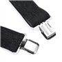 Bretelles pour hommes larges 5cm avec 4 pinces métalliques extra fortes longues, gris élastique réglable en forme de X taille un
