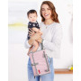 Skip Hop Sac à Langer Bébé - Sac avec Matelas à Langer Bébé Extra-large - Attache Poussette - Sac Rose Multi Poches Pratique Fac