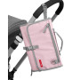 Skip Hop Sac à Langer Bébé - Sac avec Matelas à Langer Bébé Extra-large - Attache Poussette - Sac Rose Multi Poches Pratique Fac