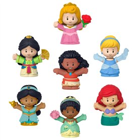 Fisher-Price Coffret Little People et Assortiment de 7 Figurines Disney Princesses pour Les Tout-Petits et Les Bambins, Jeu d’Im Fisher-Price Coffret Little People et Assortiment de 7 Figurines Disney Princesses pour Les Tout-Petits et Les Bambins