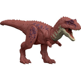 Mattel Jurassic World : Renaissance , Aucasaurus Rugissement féroce, dinosaure avec mouvement de mâchoire activé en bougeant la  Mattel Jurassic World : Renaissance