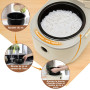 Bear Cuiseur à riz 3,5 tasses (non cuit) avec cuiseur vapeur, Multifonctionnel 350W Electric Mini Rice Cooker，6 fonctions de cui