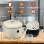 Bear Cuiseur à riz 3,5 tasses (non cuit) avec cuiseur vapeur, Multifonctionnel 350W Electric Mini Rice Cooker，6 fonctions de cui