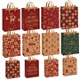 AFXXE 12 Pièces Sac Cadeau Noël Kraft