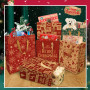AFXXE 12 Pièces Sac Cadeau Noël Kraft, Grand/Petit Format Différentes Tailles Pochette, Emballage Réutilisables, Sachet Papier a