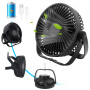 Ventilateur Bureau Silencieux à Batterie Rechargeable 3 en 1