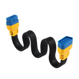PLAYOCCAR OBD-II Câble d'extension 16 Broches Mâle à Femelle Adaptateur, Cordon d'extension OBD2 pour Outil de Diagnostic Automo PLAYOCCAR OBD-II Câble d'extension 16 Broches Mâle à Femelle Adaptateur