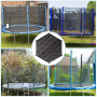 Puasok Housse Protection Solaire pour Trampoline 244cm/8ft, Toit Pare-Soleil Trampoline Anti-UV, Filet d'Ombrage Respirant, Acce