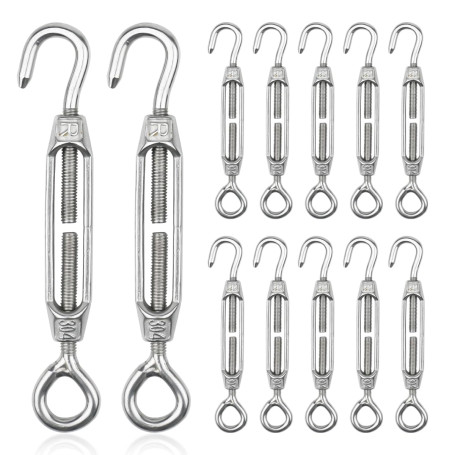 12 Pièces M4 Crochet et Oeil Tendeur de Fil de Tendeur