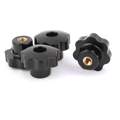 sourcingmap Machine Latche Moleté Bouton De Serrage Manche M8 Femelle Filetée 4 Pièces