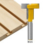 Gasea 8mm T-Track Routeur à Rainure en T Forme Routeur Bits Coupe du Bois de Fraisage Outil Routeur Lame Bord Droit Bit 8mm Lame
