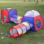 Eocusun Pliant Tente Maison Aire de Jeux Pop-up Exterieur avec Tente Boule Pit et Panier + Sac de Rangement