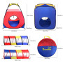 Tente Tunnel Enfant, Eocusun Pliant Tente Maison Aire de Jeux Pop-up Exterieur avec Tente Boule Pit et Panier + Sac de Rangement
