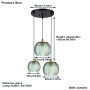 Suspension en verre vert clair abat-jour moderne éclairage de plafond verre Art déco lampe salon salle à manger chambre salon cu