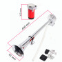YIYIDA Klaxon de voiture Klaxon d'air Car Horn 150DB Chrome Zinc Klaxon 45cm Trompette simple Klaxon d'air de camion avec compre