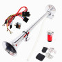 YIYIDA Klaxon de voiture Klaxon d'air Car Horn 150DB Chrome Zinc Klaxon 45cm Trompette simple Klaxon d'air de camion avec compre