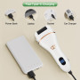 Vxdoirk Râpe électrique pour callosités - Rechargeable et étanche - Avec 5 rouleaux et 3 vitesses - Pour enlever les callosités 