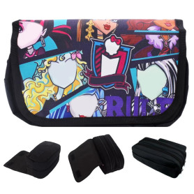 XNAUVOI Monster Étui à Crayon, Trousses Crayons Grande Capacité, Etui à Crayons Dessin Animé Sac de Papeterie de Bureau Portable XNAUVOI Monster Étui à Crayon