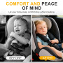 kelav Protege Ceinture Voiture Enfant,3 Pièces Noir Protection Ceinture de Sécurité,Universal Coussin Voiture Enfant Amovible Po