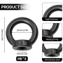 Lot de 8 écrous à œil M8 en acier inoxydable 304 M8 Noir Filetage Écrou à œillet pour suspension et fixation
