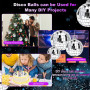 32 Pièces Boule à Facette Kit, Mini Boule Disco avec Corde, Deco Disco Brillant Réutilisable, Disco Ball pour la Décoration de l