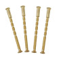 Ensemble de 4 pièces or M4 poignée de porte traversant vis de fixation et manchon pour UPVC Windsor poignée de porte Kit bouton 