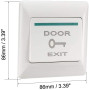 WANGCL Lot de 4 boutons poussoir pour sortie NO/NC/COM Système de contrôle d'accès pour porte 86 mm x 86 mm 36 V 3 A Blanc