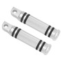 HDBUBALUS 1 paire de repose-pieds en aluminium CNC argenté pour moto Harley style mâle.