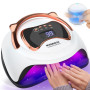 NCKIHRKK Lampe UV Ongles Gel 180W avec Poignée Oreille de Chat - Machine pour Vernis Semi Permanent