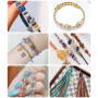Zaxiva Lot de 5 Rouleaux Fil pour Bracelet Perle, 0.4 mm x 50 m Cordon pour Bracelet Macramé, Fil Doré et Argenté, pour la Brico