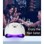 UIHOL Lampe LED Ongles Gel, 380W Professionnel UV Sèche Automatique machine, 81 Lumières Séchage Rapide, Grand LCD Ecran, 4 Minu