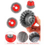 8 Pièces Brosse Métallique pour Perceuse Meuleuse D'angle,Brosse Métalliques pour Perceuse pour Meuleuse D'angle avec Filetage M