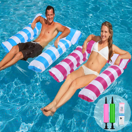 Lot de 2 matelas gonflables pour piscine