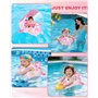 Zhufas Bouée Bébé, Flotteur de Piscine pour Bébé, Bouee Bebe avec Pare Soleil UPF 50+, Bouee Siege Bebe Avec Une Boule Flottante