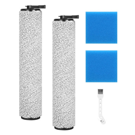 Cexovo Rouleau de brosse de rechange et Filtre pour EUREKA NEW400 Accessoires pour aspirateurs secs et humides