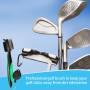 Brosse de nettoyage de club de golf rétractable de 61 cm en caoutchouc souple - Accessoires de golf - Se fixe facilement au sac 