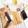 YINETTECH Rouleau à Pâtisserie en Marbre Poli avec Berceau en Bois pour Téléphone Portable