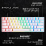GK61 Clavier de jeu mécanique – 61 touches RVB rétroéclairé LED pour PC/Mac Gamer