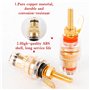 Jubaopen Borne de Liaison Audio 6 Pcs Amplificateurs de Borne de Haut-Parleur Borne Audio Plaquée en Cuivre pour borne 4mm Prise