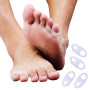 Lot de 2 paires de séparateurs d'orteils en silicone souple pour petits orteils