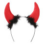KarneLux Serre-tête cornes de diable - Costume de diable - Accessoire de cheveux pour carnaval ou Halloween - Bijou de tête pour