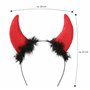 KarneLux Serre-tête cornes de diable - Costume de diable - Accessoire de cheveux pour carnaval ou Halloween - Bijou de tête pour