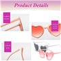 Lot de 6 Paires de Lunettes de Soleil Vintage en Forme de Coeur pour Femme - Style Hippie - lunette coeur - Pour Fête, lunette f