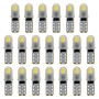 Vidsmow 20 PCS Ampoules T5 LED, 12V blanches 3014 SMD, remplacement pour tableau de bord, compteur, éclairage intérieur voiture,