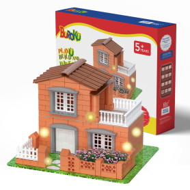 Buroku - Jeu de Construction de Maison en Briques avec Lumières | 270 Pièces en Plastique ABS Sûres pour Les Enfants | Améliore  Buroku - Jeu de Construction de Maison en Briques avec Lumières | 270 Pièces en Plastique ABS Sûres pour Les Enfants | Améliore