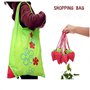 Garden Of Arts Élégant sac de courses pliable en nylon écologique en forme de fraise, multicolore, M